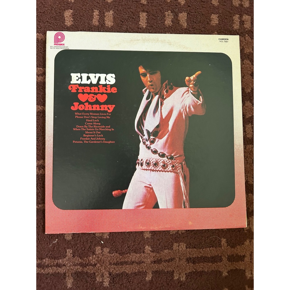 Elvis Presley Frankie and Johnny Vinyl LP Record Pickwick RCA ACL-7007 1975